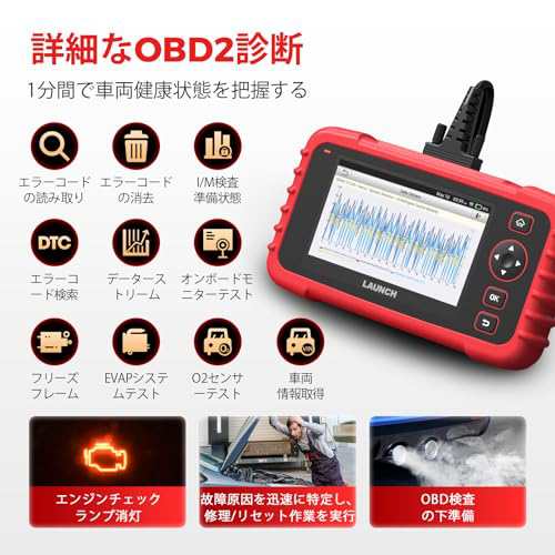 LAUNCH CRP123X Plus obd2 診断機 全車システム診断 3リセット ハイブリッド 日本車 obd 車検 対応 スキャン ツール  自動車 故障診断機 の通販はau PAY マーケット - エブリデイセレクト | au PAY マーケット－通販サイト