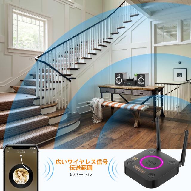 1Mii LDAC Hi-Res Audio Bluetooth 5.2 レシーバー、オーディオマニア