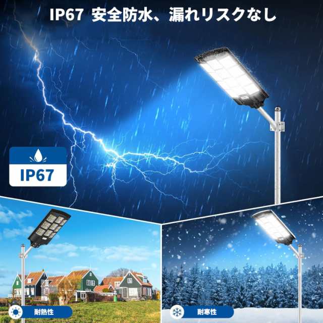 1044 LED ・超明るい 】LED ソーラー街灯 屋外 1200w 25000LM 外灯