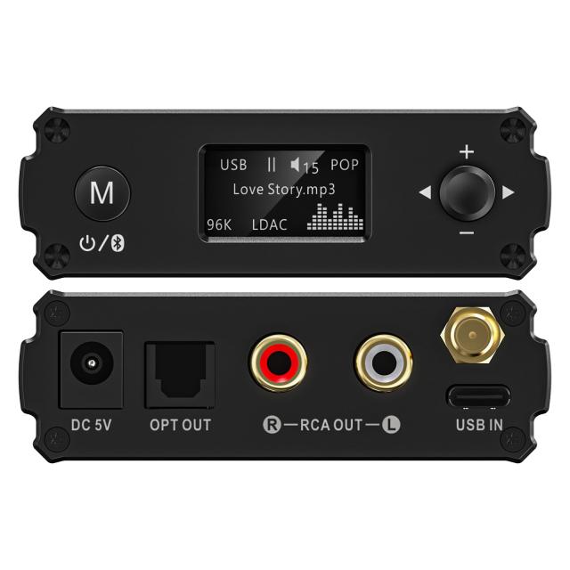 1Mii Bluetoothレシーバー ワイヤレス受信機 スピーカ用Bluetooth 5.1 オーディオ受信機 LDAC AudiophileDAC/AptX/HD/低遅延/AAC 光学/RC_7