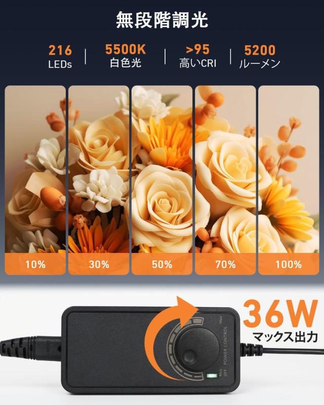 DUCLUS 撮影ボックス 50cm 撮影ブース 折りたたみ、Light Box 簡易 写真スタジオ 調光可能な216個のLEDライト、6色背景 大型商品撮影用キ_2