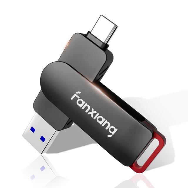 fanxiang SSD 外付け 512GB 【 USB-C ＆ USB-A 両対応】 USB3.2 Gen2 外付けssd 最大読込560MB/s ポータブルssd 回転式キャップレス PS5/Pの通販は