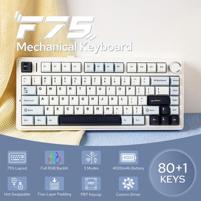 EPOMAKER x Aula F75 ゲーミングキーボード ガスケット EPOMAKER x Aula F75 ゲーミングキーボード ガスケット