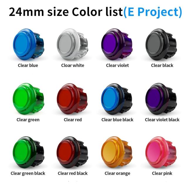 QANBA Gravity KS アケコン ボタン 24/30MM アケコン 静音ボタン