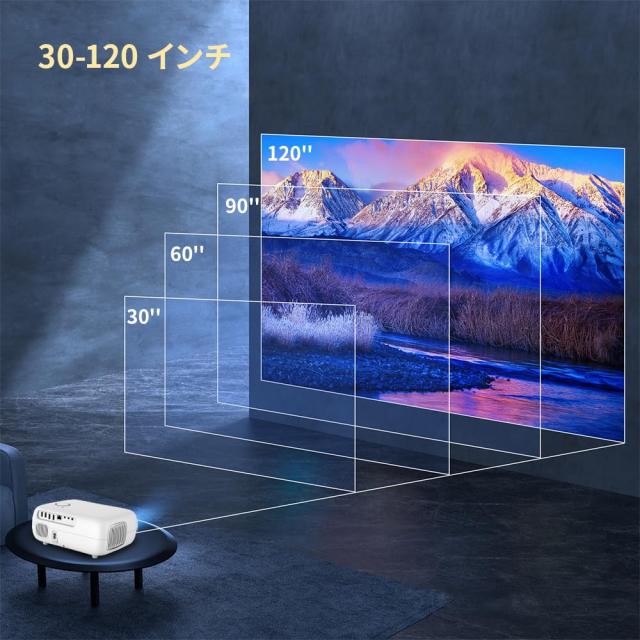 WiFi プロジェクター 1080P ネイティブ解像度 300ANSI 16000lm【自動台形補正、電子フォーカス 】HDMI USB AV LAN Audio Outポート対応_7