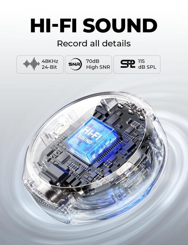 Hollyland「2024新機」Lark M2 Lighting-ワイヤレスマイク-ピンマイク-軽量9g-48Khz/24Bit-Lightingシリーズiphone用マイク-ノイズキャン_3