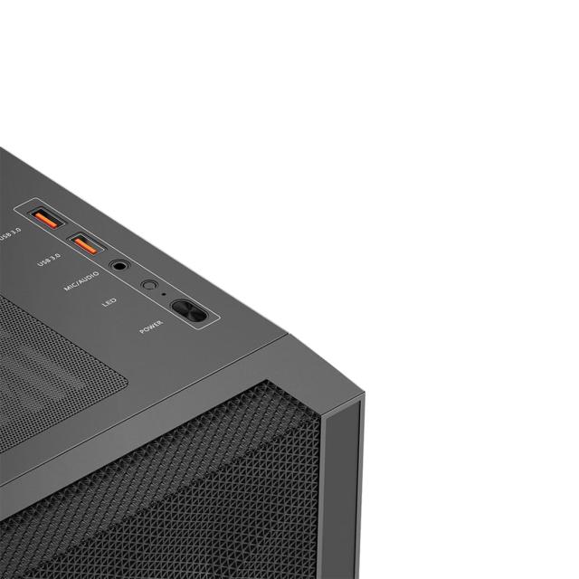 PCCOOLER CPS C3D510 ARGB PCケース ATXミドルタワー, 黒非常に通気性の高い メッシュメタルフロントパネル エアフローE-ATX/M-ATX/ITX_2