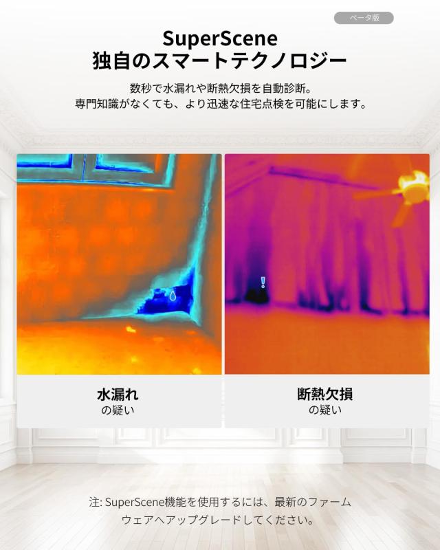 HIKMICRO E02 サーモグラフィーカメラ 240x240 SuperIR解像度、可視光