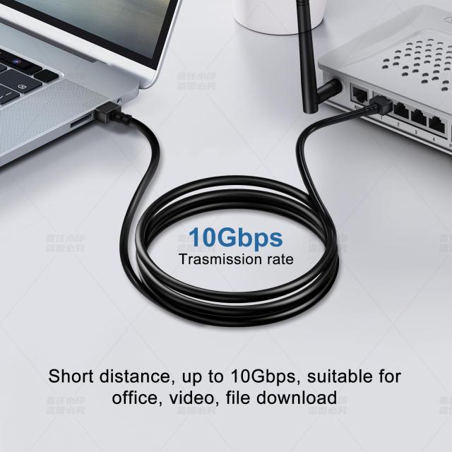 Dutevolns薄型イーサネットケーブル フレキシブルRj45 Cat 6 LAN