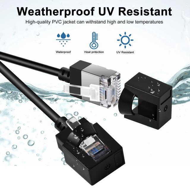 Dutevolns薄型イーサネットケーブル フレキシブルRj45 Cat 6 LAN