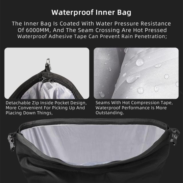 Rhinowalk オートバイサドルバッグ 防水荷物バッグ クイックリリースモータービックサイドバッグ 25L ほとんどのアドベンチャーやスポー_6