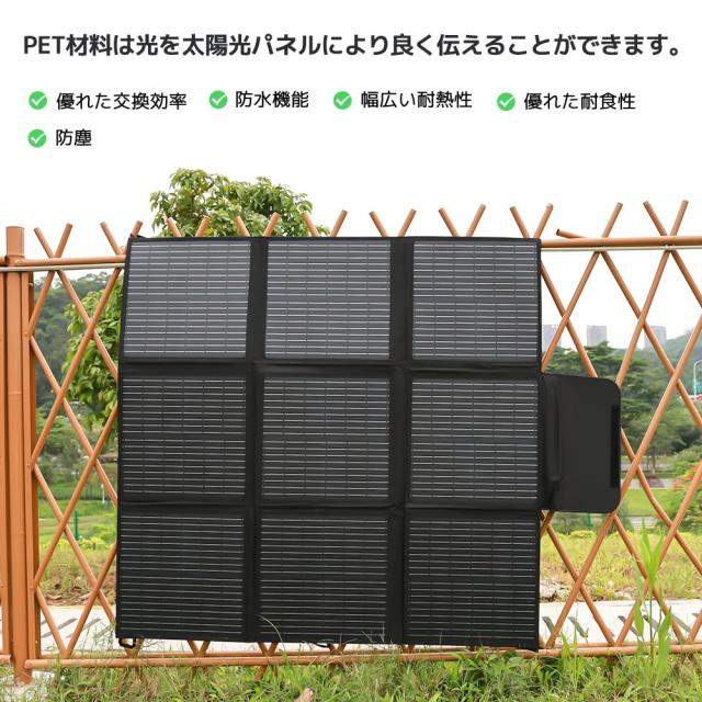 LVYUAN 200W折りたたみソーラーパネル IP64 ケーブル、防水 LVYUAN