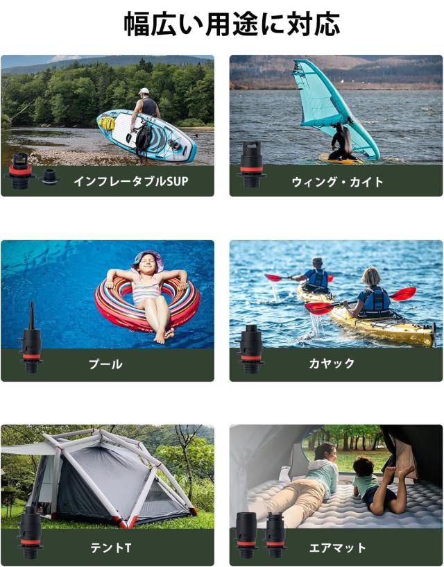 TOPUMP 7800mAh充電式SUPエアポンプTPS300、オートオフ機能付き20PSI