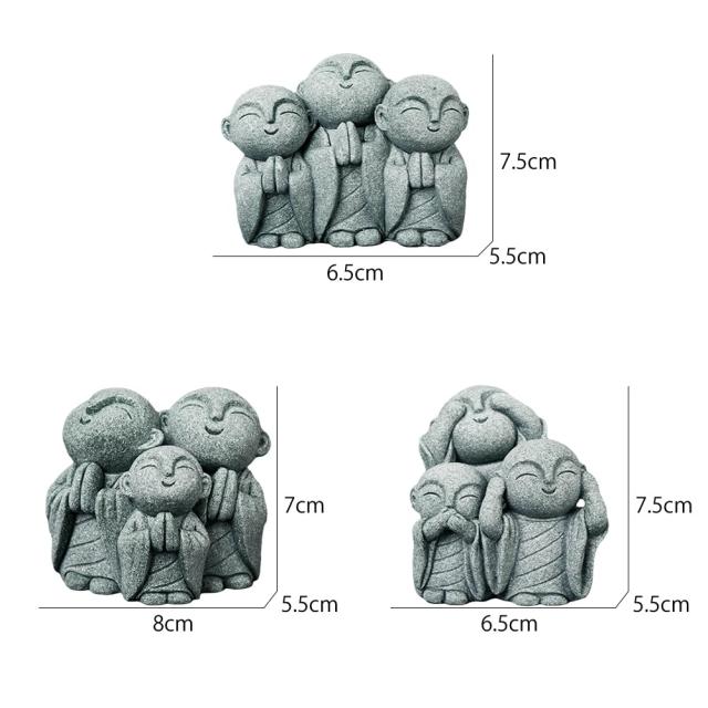 YUYAKESHI お地蔵さん 癒し 置物 祈り お地蔵様 僧侶 地蔵達 守り神