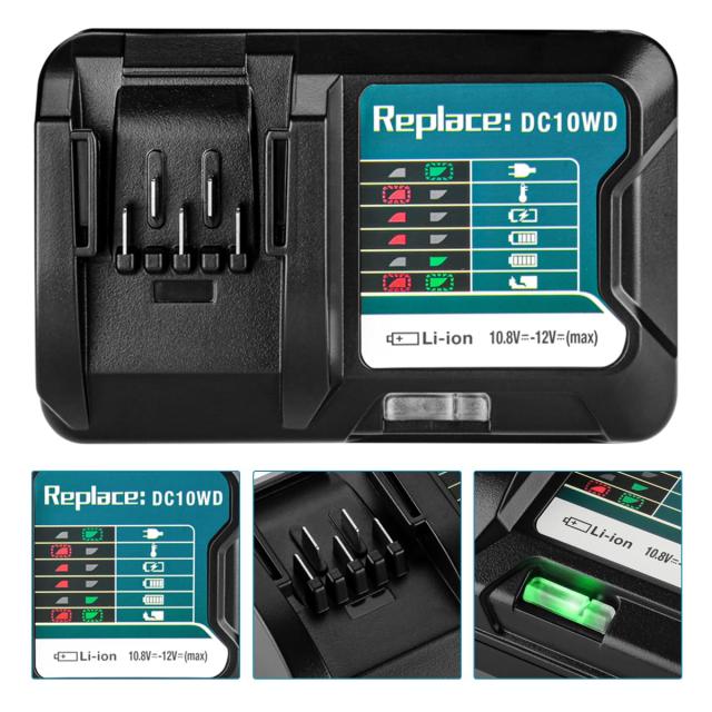 Powilling BL1015B 互換 マキタ 10.8v バッテリー DC10WD充電器セット マキタバッテリー10.8V BL1015 BL1030 BL1040 BL1050 BL1060 A-598