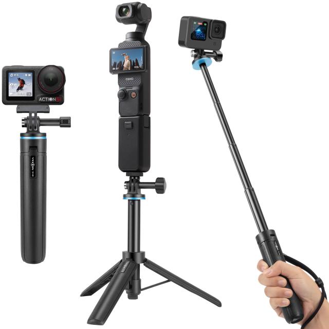 DJI Osmo Pocket 3用 三脚/自撮り棒/一脚兼用 51cm延長ポール/セルカ棒