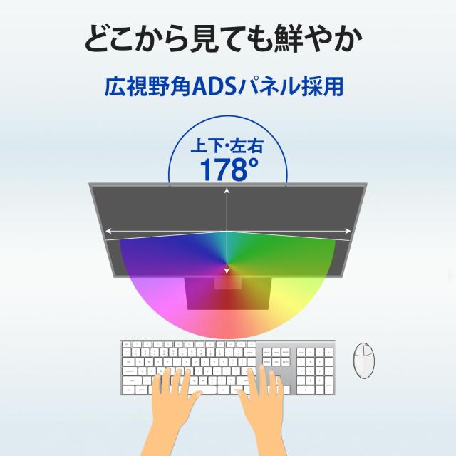 【Amazon.co.jp 限定】アイ・オー・データ IODATA モニター 23.8インチ ブラック ADSパネル 非光沢 省電力 (HDMI/アナログRGB/スピーカー
