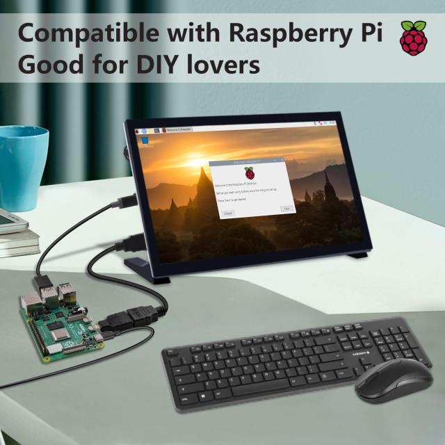 GeeekPi Screen Raspberry Pi用10.1インチLCDスクリーン、1024x600 IPS LCDディスプレイ、Raspberry Pi 5/Pi 4B/3B+/3B/B+/Zero/400用HDM_2