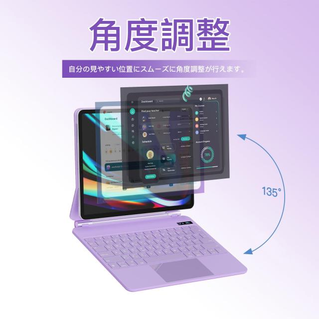 【2024新型】マジックキーボード SUKEBON iPad Pro 11 スマートキーボード iPad Air4/5 10.9インチ通用 磁気吸着 電量表示キーボード ケ_1