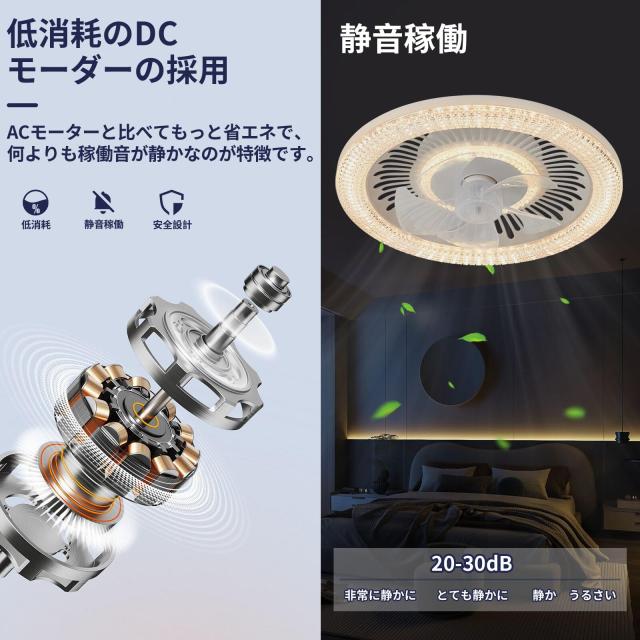 シーリングファンライト ZXhome シーリングファン ライト 50cm 扇風機