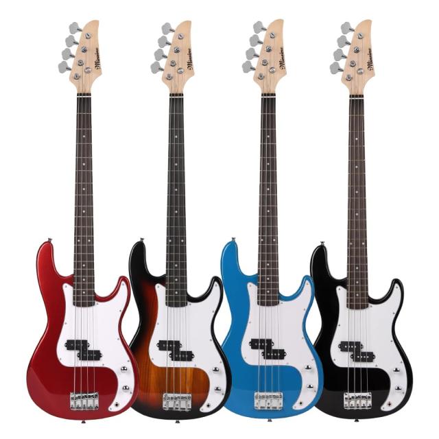 Bullfighterエレキベースセットアクセサリーセット付き、4弦bass