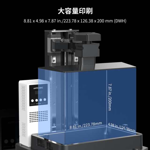 Anycubic Photon Mono M5s Pro 3Dプリンター 光造形 10.1インチ14K LCDスクリーン 高速印刷 レベリングフリー 空気加熱浄化装置付き イン