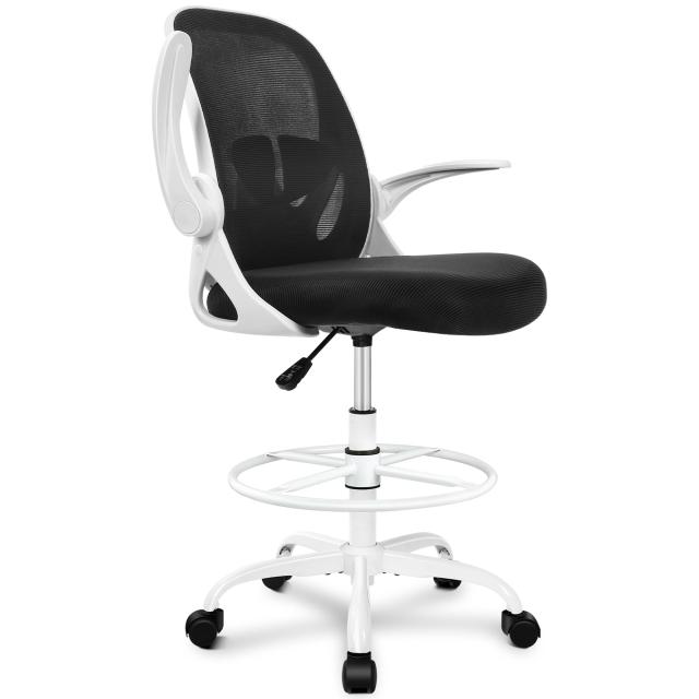 Primy デスクチェア オフィスチェア 人間工学椅子 跳ね上げ式アームレスト 通気性メッシュ ロッキング機能 ランバーサポート調整可能 疲 Primy デスクチェア オフィスチェア?人間工学椅子 跳ね上げ式