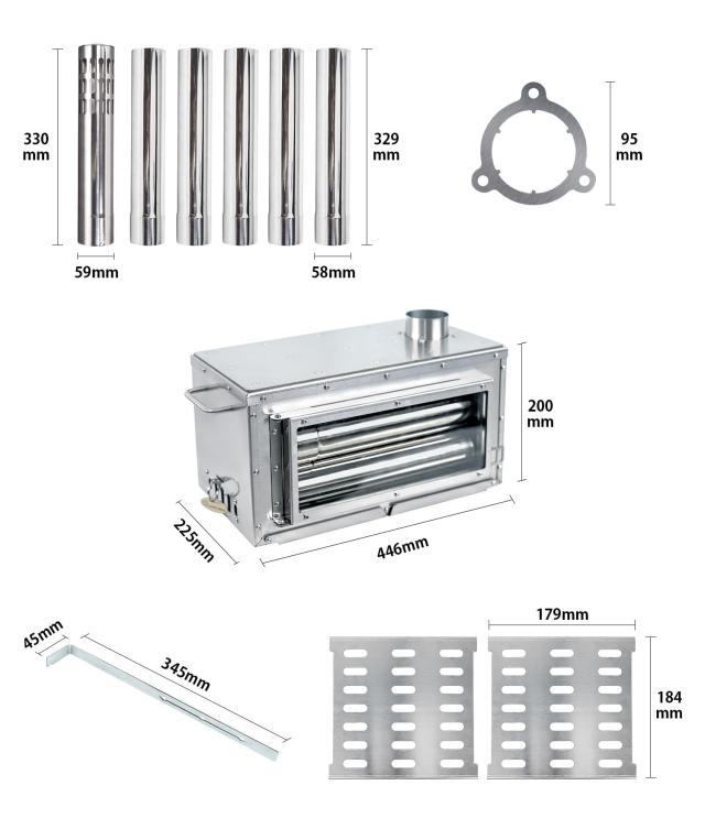 MOON LENCE 薪ストーブ 二次燃焼 耐熱ガラス窓 煙突 コンパクト