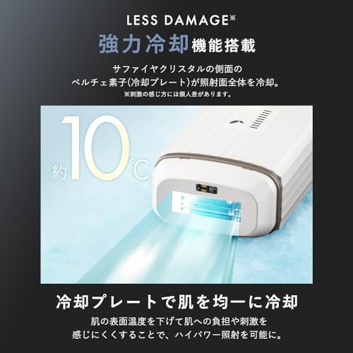 【MiCOLA】アイリスオーヤマ 脱毛器カテゴリ 光美容器 メンズ レディース 顔・VIO対応 髭 強力冷却 照射9段階モード 最大出力18J 照射回