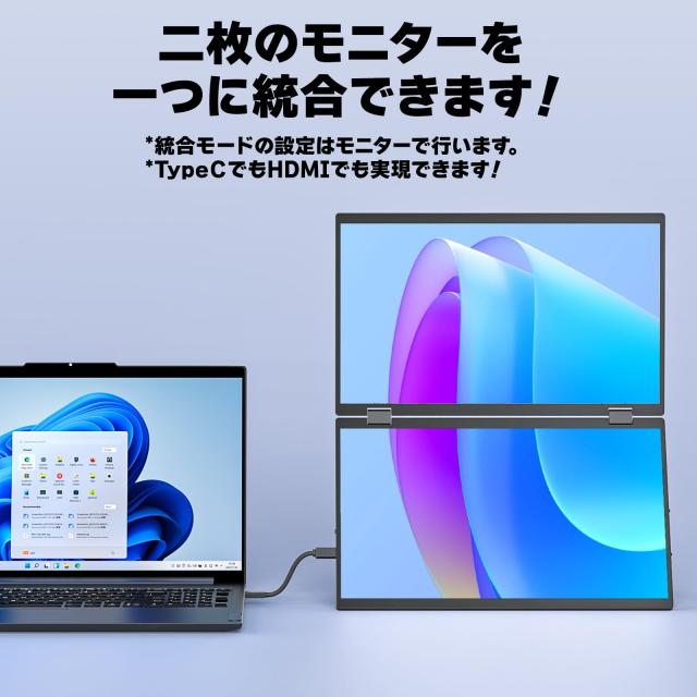 Amazon限定ブランド】VisionOwl デュアル モバイルモニター 15.6