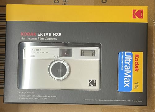 コダック(Kodak) 【国内正規品】 EKTAR H35 ハーフフレーム フィルム カメラ (オフホワイト) Kodak Ultramax 400/24EXP 35mm ロール フィ_1