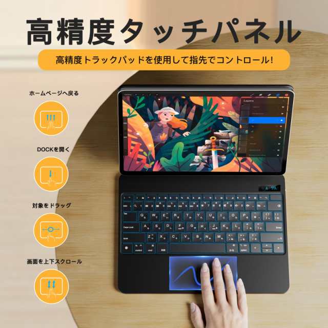 【2024新型】マジックキーボード SUKEBON iPad 第10世代 キーボードケース 10.9インチ 【日本技適認証取得】電量表示 トラックパッド付きの通販は