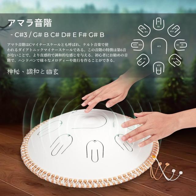 スティールドラム ハンドパン スタンド、ケース付き タングドラム 楽天