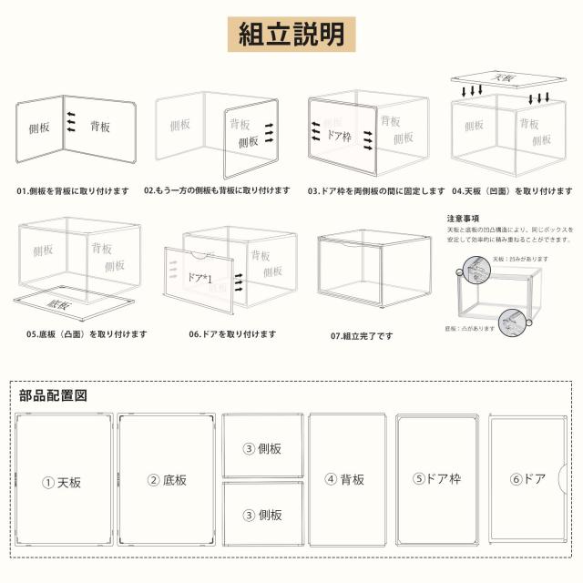Topfinel フィギュアケース 3個セット コレクションケース 収納ケース