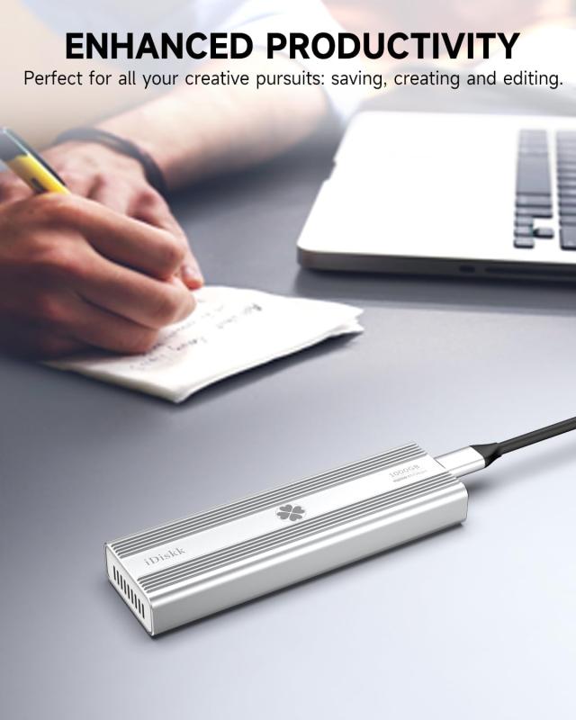 iDiskk 外付け SSD 2TB USB4.0 40Gbps 読込み最大3100MB/秒 高放熱ファン搭載 超高速軽量小型 ポータブル 外部SSDドライブ・ストレージ T_6