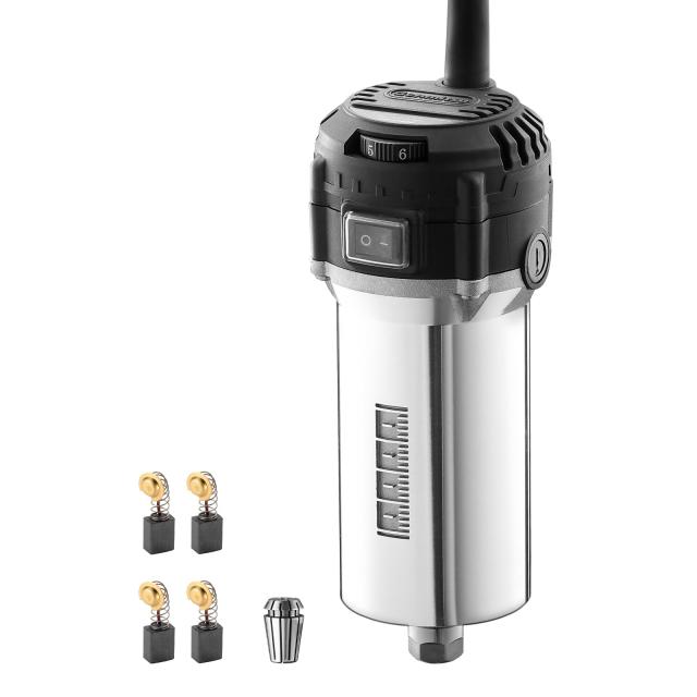 Genmitsu 710W コンパクトルーター 65mm 直径、6 可変速度パームトリマールーター、ER11 コレット ＆ 4 カーボンブラシ付き、CNC マシン用