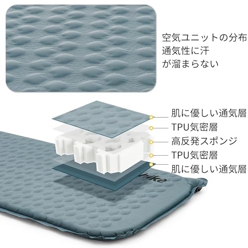 Naturehike エアーマット 自動膨張 キャンプ用 キャンプマット 厚手 超