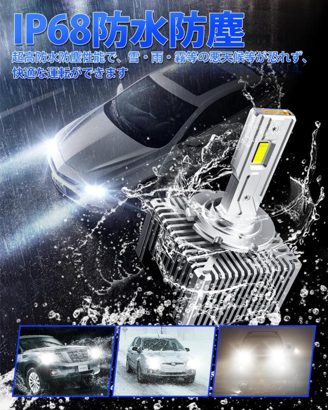 SUPAREE d3s led ヘッドライト 車検対応 6500K 35W 24000lm 純正交換用 d3r led 爆光 バルブ 加工不要 2個入り