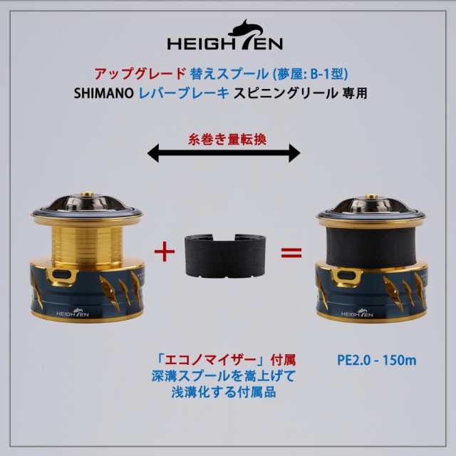 HEIGHTEN リール スプール シマノ レバーブレーキ スピニング