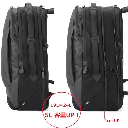 [エースジーン] ビジネスリュック メンズ A4サイズ収納可能 14.0インチPC対応 2気室 19L 【ラグレンティス】 容量拡張機能付 リフレクタ_4