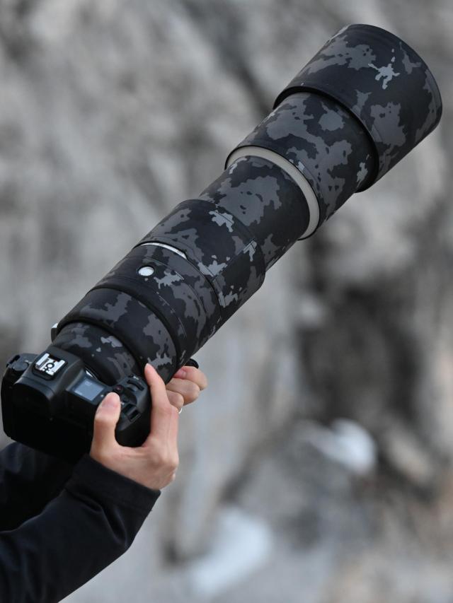 ROLANPRO レンズカバー | Canon RF 200-800mm F6.3-9 IS USM対応 | 望遠レンズ用カモフラージュコート | 三層構造保護 | 色番号：ダーク