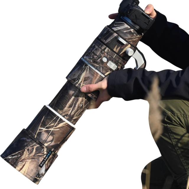 ROLANPRO レンズカバー | 適用Canon RF 200-800mm F6.3-9 IS USM対応 | 望遠レンズ用カモフラージュコート | 三層構造保護 | 色番号：枯