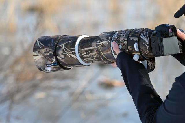 ROLANPRO レンズカバー | 適用Canon RF 200-800mm F6.3-9 IS USM対応 | 望遠レンズ用カモフラージュコート | 三層構造保護 | 色番号：枯