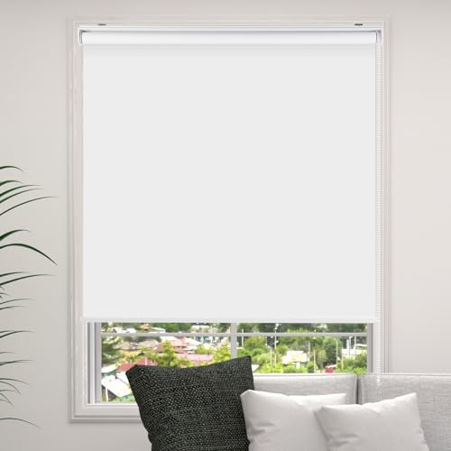 Hong pu TAO ロールスクリーン 遮光 遮熱 防寒 目隠し UVカット チェーン式 ロールカーテン キッチン リピング 簡単取付け シンプル 幅80の通販は