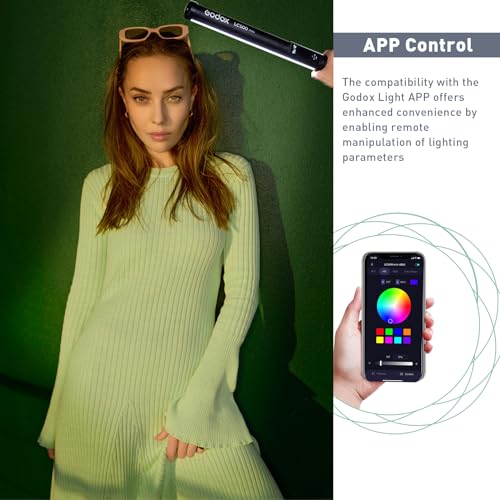 GODOX LC500R Mini LEDビデオライト、360°RGB ハンドヘルド 写真ランプ20W ポータブル ビデオ ライト 2500K-8500K調整可能、2470mAh 取_5