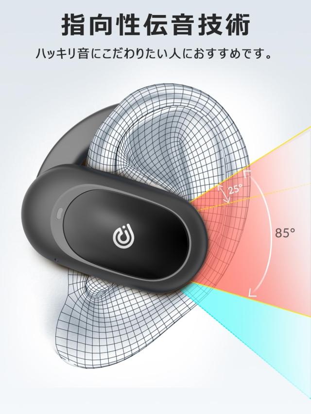 オープンイヤー 完全ワイヤレスイヤホン Earaku2024年新感覚 耳を塞が