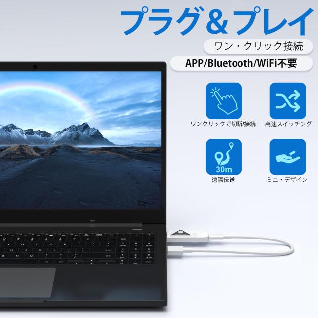 2024年モデル型】ワイヤレスHDMI 小型 拡張モード 4台増設可能 収納に