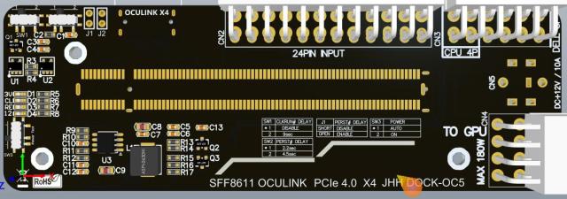 JMT M.2 M-Key to PCIE 4.0X4 外部グラフィックスカードスタンドブラケット Oculink/M.2 NVMe ノートパソコン eGPU?GDPハンドヘルド (Doc_2