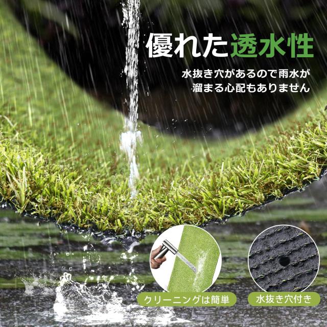 人工芝 ロール 芝丈20mm 1mx20m 透水タイプ 防草シート 芝生 