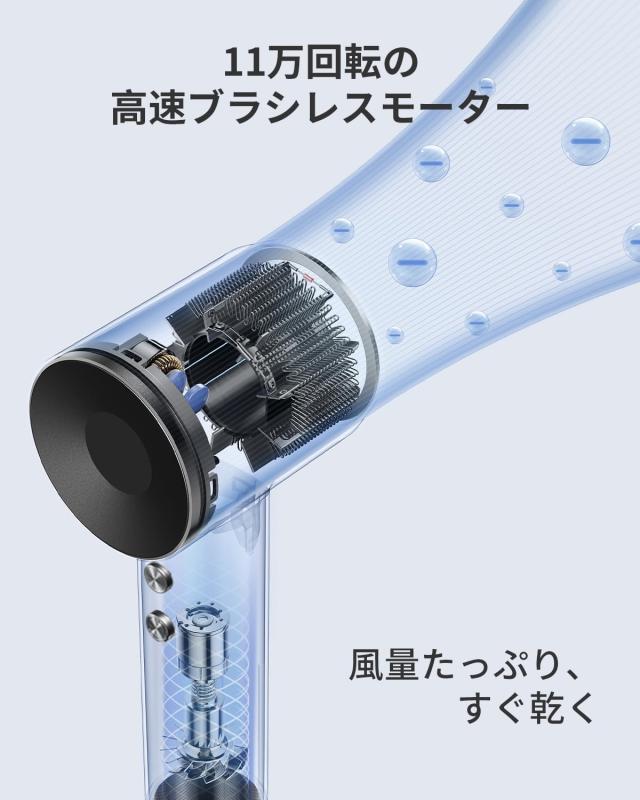 Laifen ライフェン ドライヤー SWIFT SPECIAL 限定ギフト 大風量 速乾 高濃度２億マイナスイオン 110,000回転/分 ヘアドライヤー 静音設_2